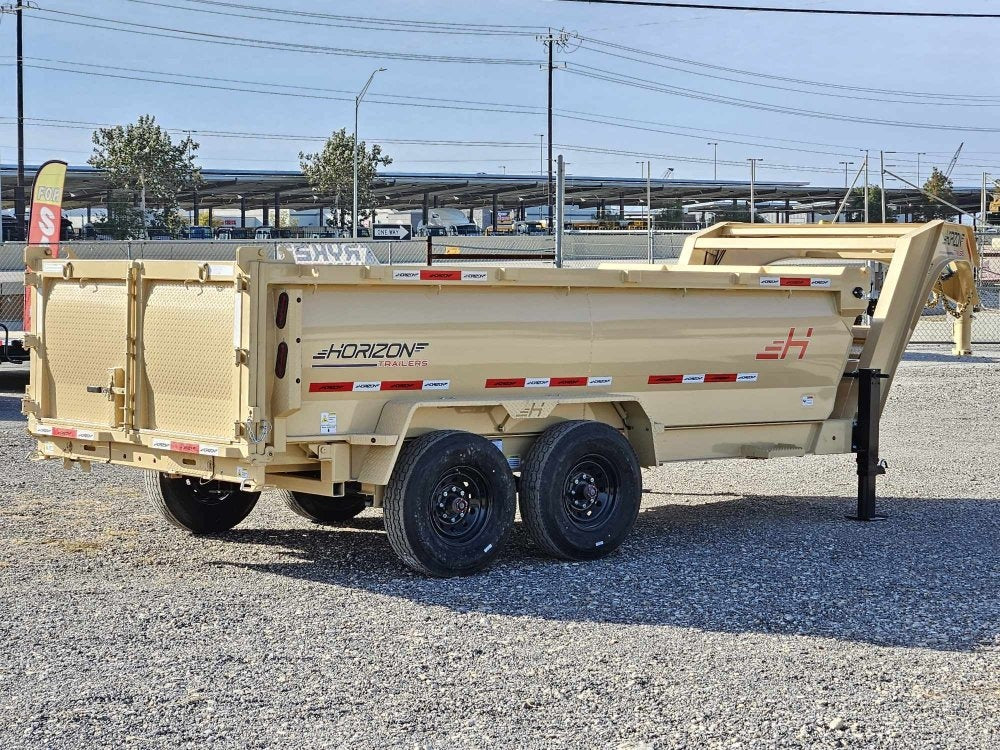 14' HZ7 GN Dump 36" Sides - 8K Axles - 620 Scissor - 14 ply Tires - 2 Speed Jack - Dump Trailers - Stryker Dealership Group
