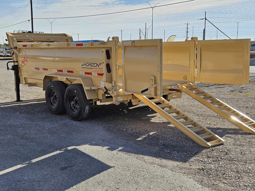 14' HZ7 GN Dump 36" Sides - 8K Axles - 620 Scissor - 14 ply Tires - 2 Speed Jack - Dump Trailers - Stryker Dealership Group
