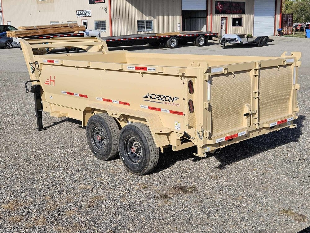 14' HZ7 GN Dump 36" Sides - 8K Axles - 620 Scissor - 14 ply Tires - 2 Speed Jack - Dump Trailers - Stryker Dealership Group