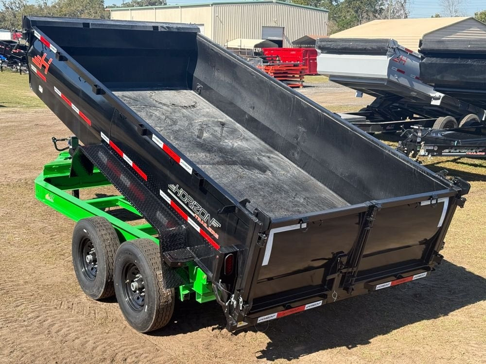 14' LZ7 Dump Trailer 30" Walls - Scissor Lift - 14K GWVR - 14ply Tires - 3 Way Door - Ramps - Dump Trailers - Stryker Dealership Group