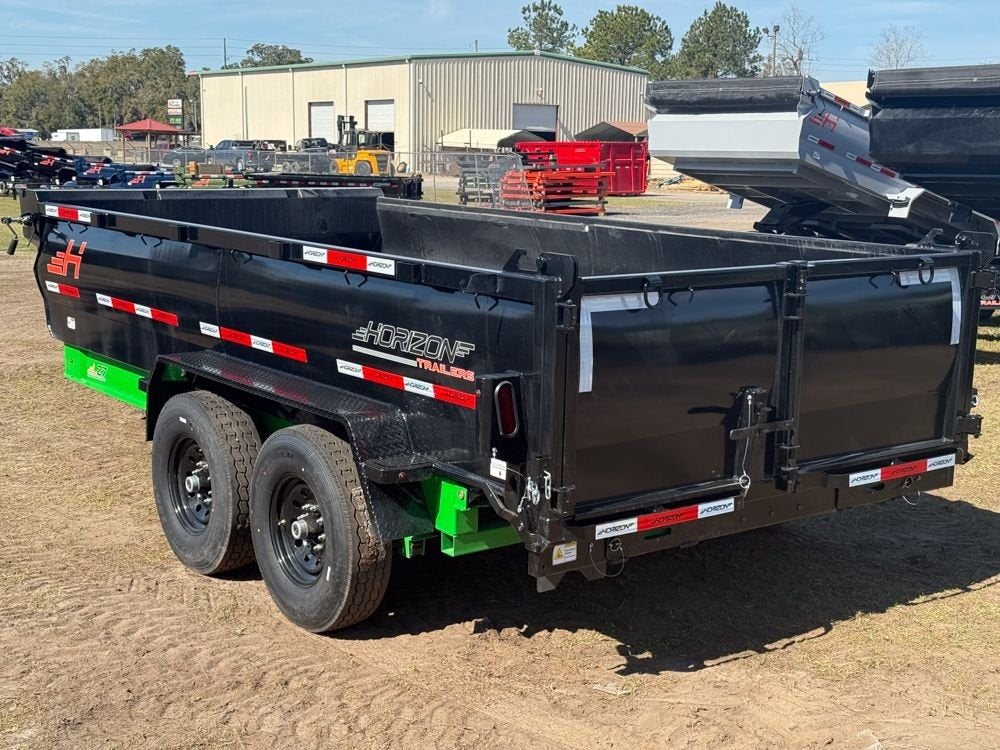 14' LZ7 Dump Trailer 30" Walls - Scissor Lift - 14K GWVR - 14ply Tires - 3 Way Door - Ramps - Dump Trailers - Stryker Dealership Group
