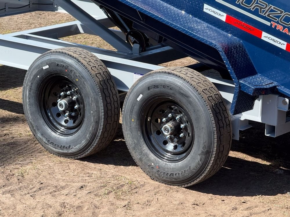 14' LZ7 Dump Trailer 30" Walls - Scissor Lift - 14K GWVR - 14ply Tires - 3 Way Door - Ramps - Dump Trailers - Stryker Dealership Group