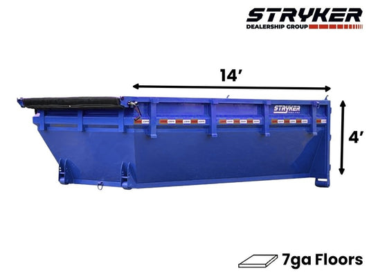 14' Roll Off Bin 4' Walls - 14x4 Bin/Roll Off Bin - Stryker Dealership Group