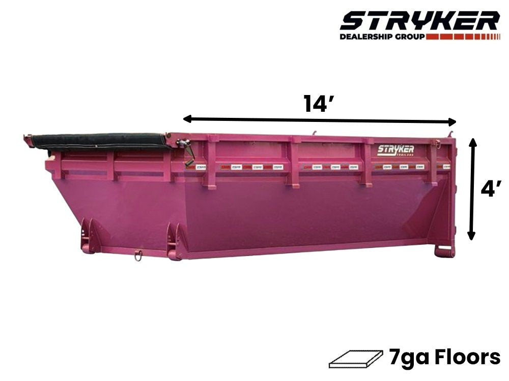 14' Roll Off Bin 4' Walls - 14x4 Bin/Roll Off Bin - Stryker Dealership Group
