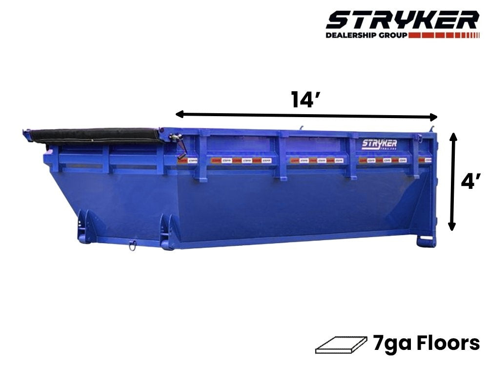 14' Roll Off Bin 4' Walls - 14x4 Bin/Roll Off Bin - Stryker Dealership Group
