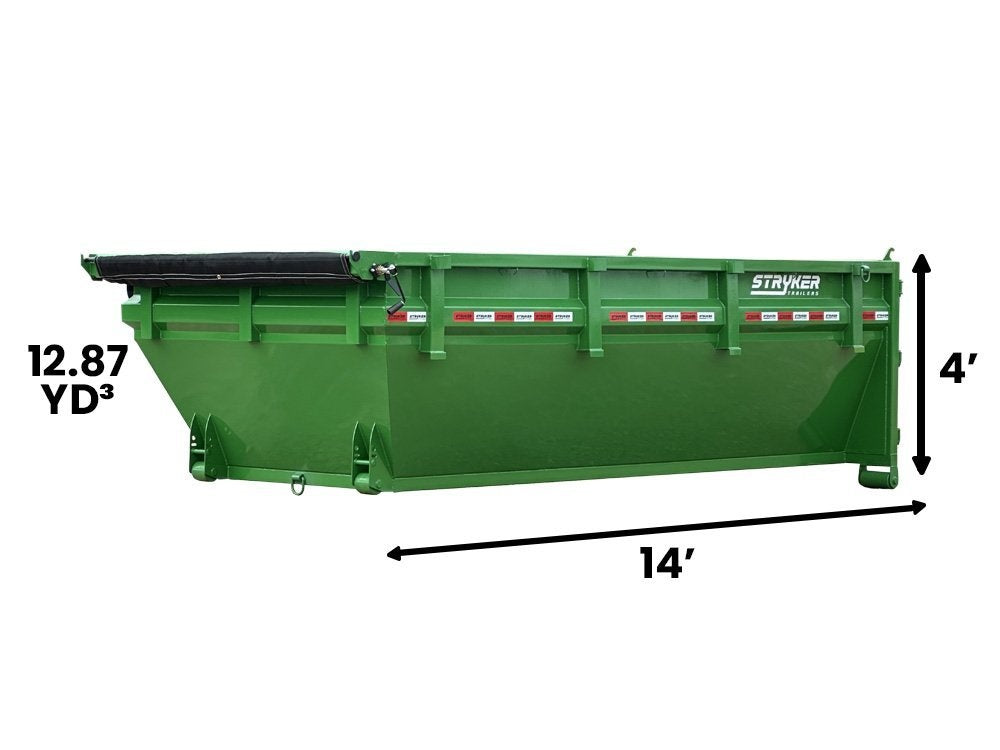 14' Roll Off Bin 4' Walls - 14x4 Bin/Roll Off Bin - Stryker Dealership Group