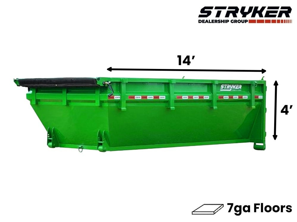 14' Roll Off Bin 4' Walls - 14x4 Bin/Roll Off Bin - Stryker Dealership Group