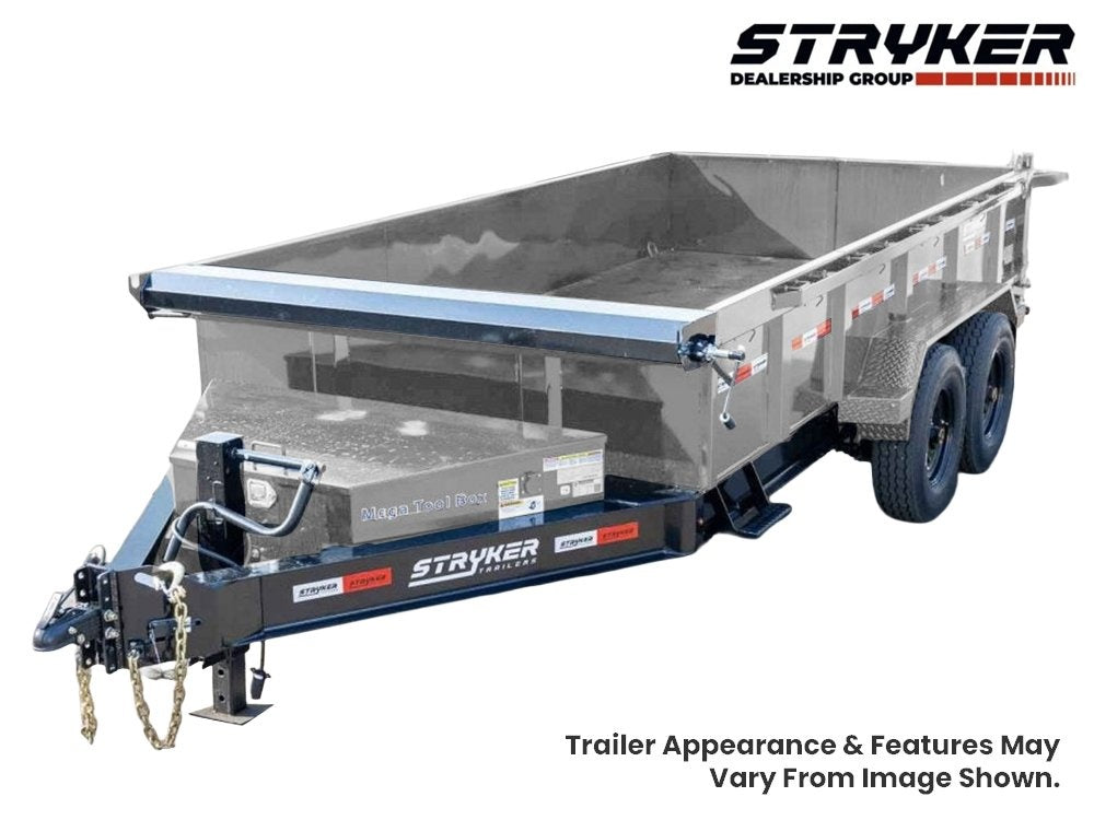 14' SDT Dump Trailer 24" Side Walls - 521 Scissor Lift - 3 Way Gate - Dump Trailers/Dump Trailers - Stryker Dealership Group