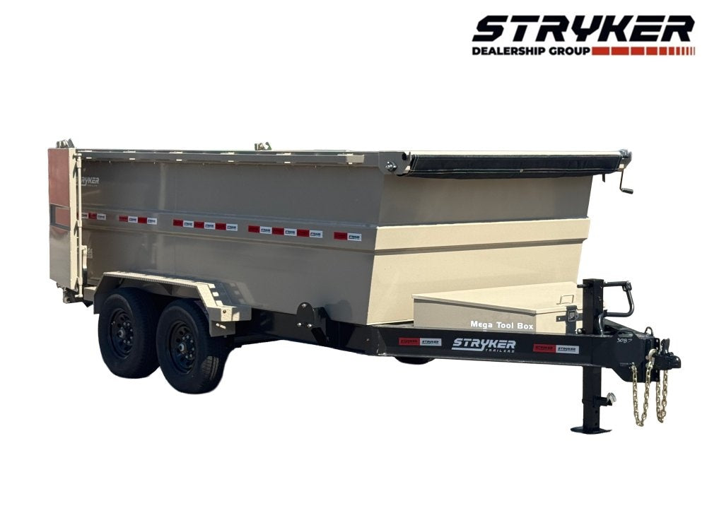 14' SDT Dump Trailer 48" Side Walls - 620 Scissor Lift - 3 Way Gate - Bumper Pull Dump - Dump Trailers - Stryker Dealership Group