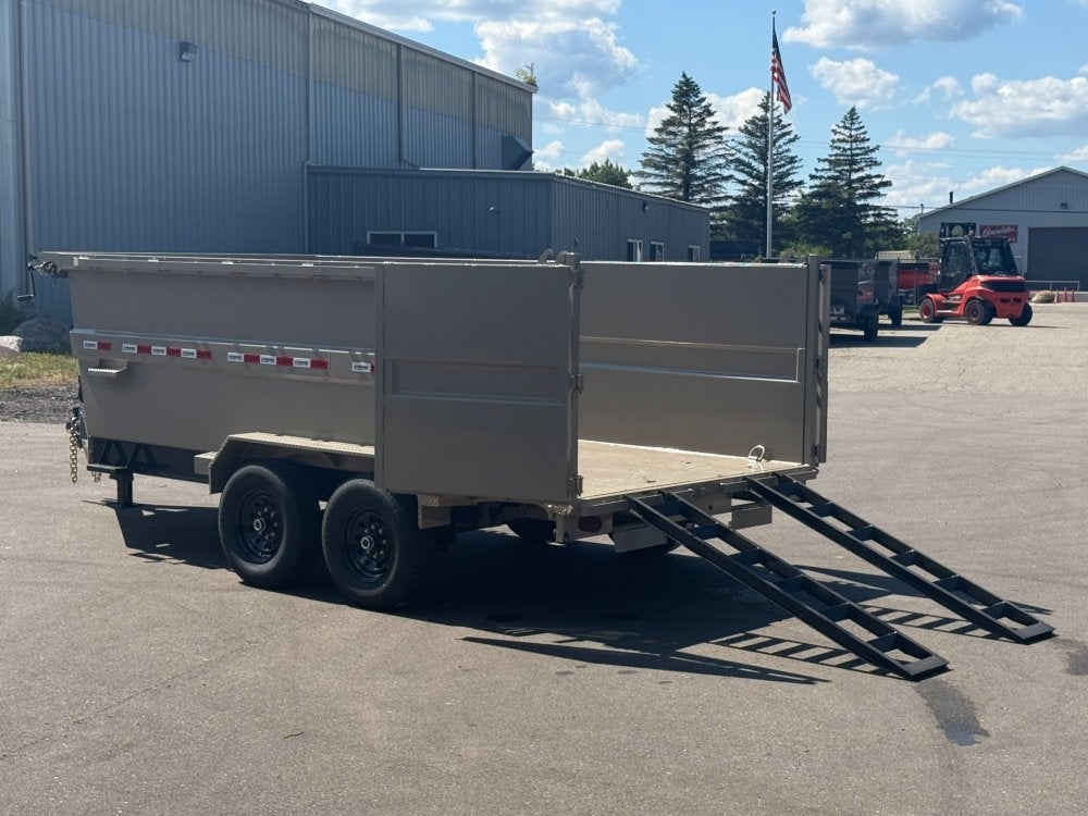 14' SDT Dump Trailer 48" Side Walls - 620 Scissor Lift - 3 Way Gate - Bumper Pull Dump - Dump Trailers - Stryker Dealership Group