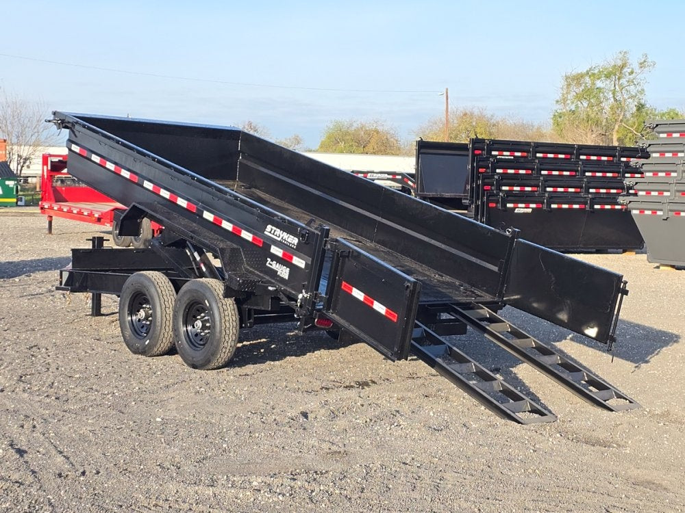 14' Stryker SDT Bumper Pull Dump Trailer 24" Side Walls - (2) 7k Axles - Dump Trailers/DT2 Contractor - Stryker Dealership Group