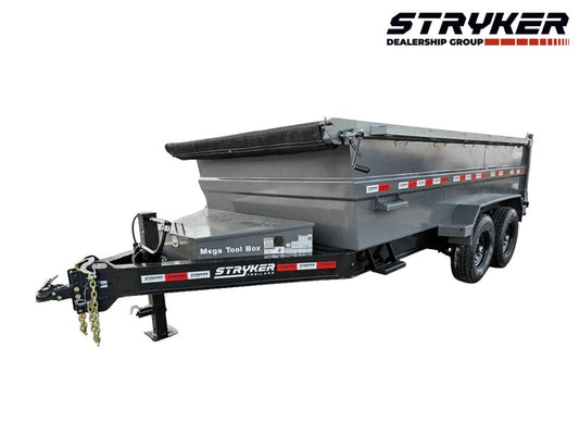 14' Stryker SDT Bumper Pull Dump Trailer 36" Side Walls - (2) 7k Axles - Dump Trailers/DT2 Contractor - Stryker Dealership Group