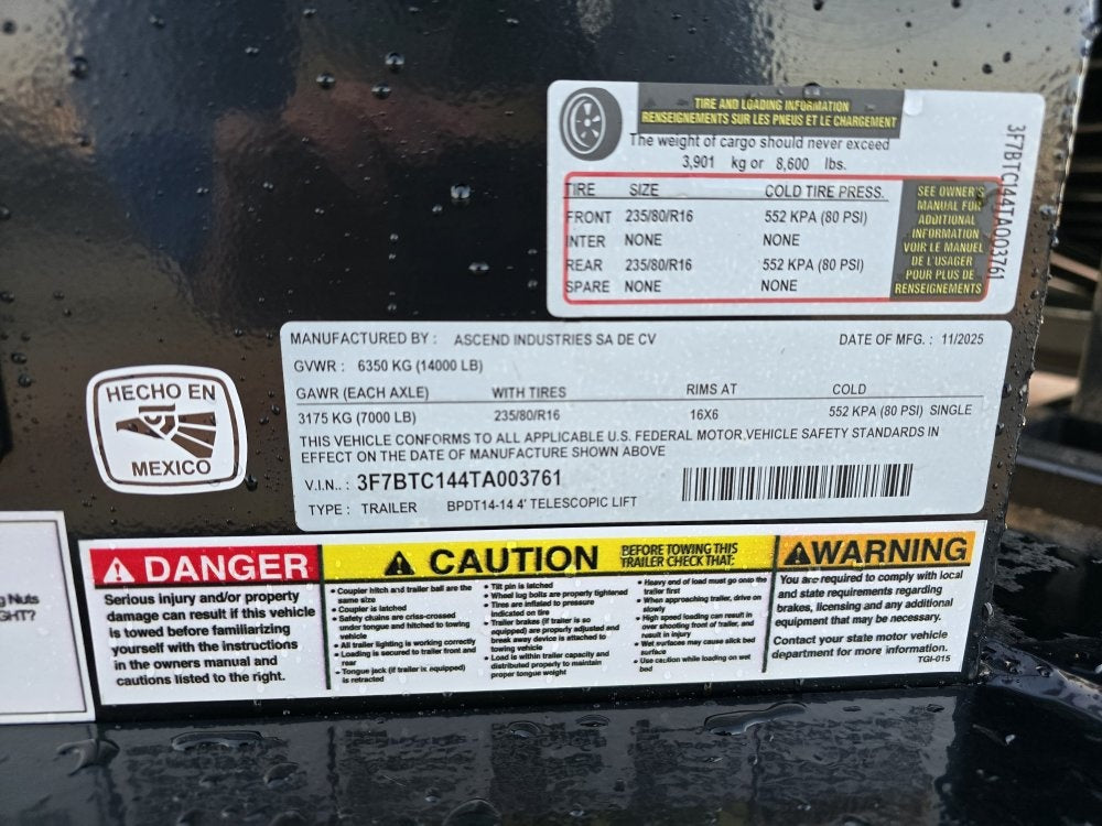 14' Stryker SDT Bumper Pull Dump Trailer 48" Side Walls - (2) 7k Axles - Dump Trailers/DT2 Contractor - Stryker Dealership Group