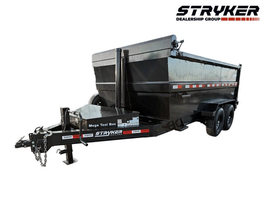 14' Stryker SDT Bumper Pull Dump Trailer 48" Side Walls - (2) 7k Axles - Dump Trailers/DT2 Contractor - Stryker Dealership Group