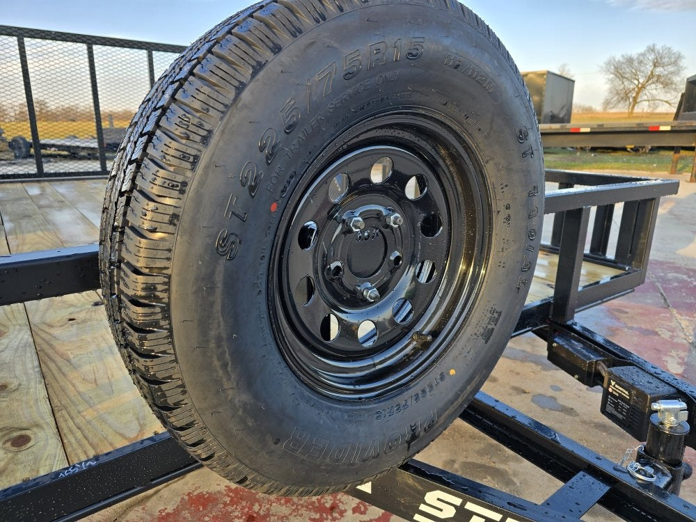 14' Utility Trailer (2) 3.5K Axles, 77" Wide, Side Ramps and 4' Gate - Utility & SXS - Stryker Dealership Group