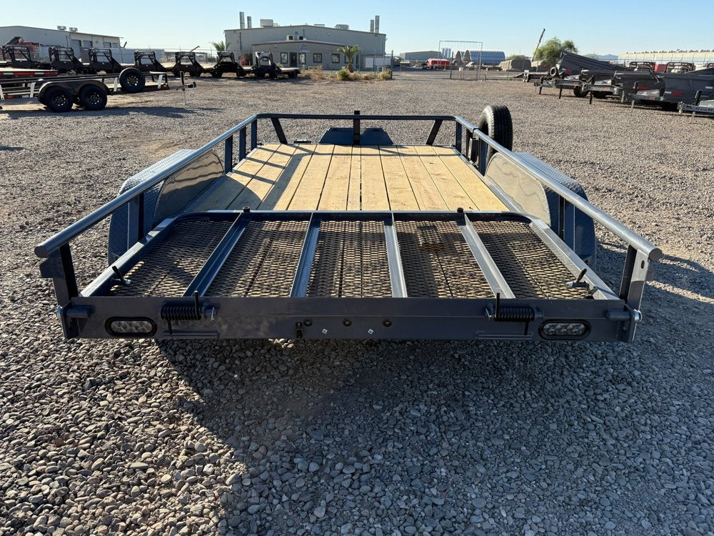 14' UTX Bumper Pull Utility (2) 3.5k Axles, 4' Mesh Flip Ramp - Utility & SXS - Stryker Dealership Group