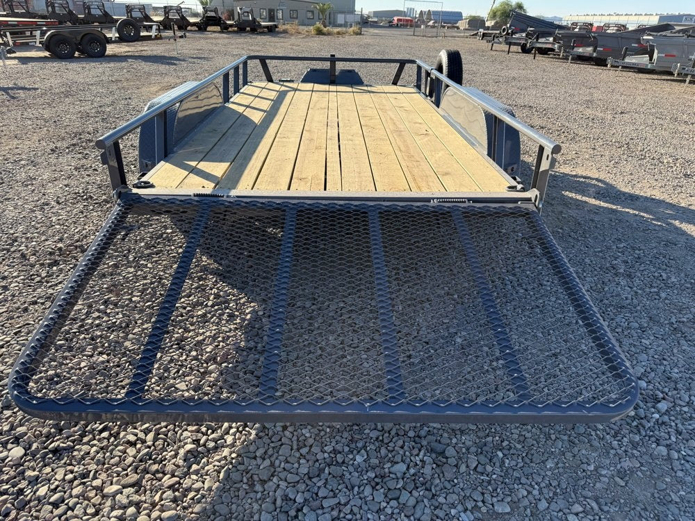 14' UTX Bumper Pull Utility (2) 3.5k Axles, 4' Mesh Flip Ramp - Utility & SXS - Stryker Dealership Group