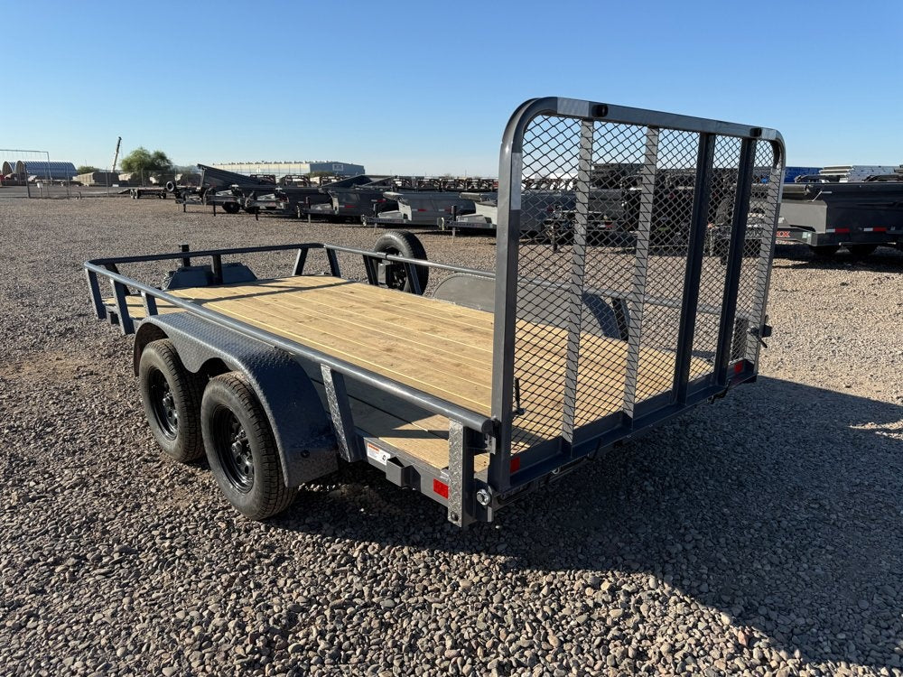 14' UTX Bumper Pull Utility (2) 3.5k Axles, 4' Mesh Flip Ramp - Utility & SXS - Stryker Dealership Group