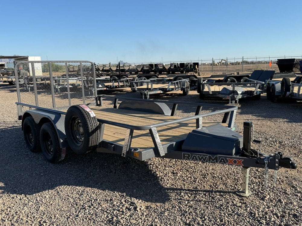 14' UTX Bumper Pull Utility (2) 3.5k Axles, 4' Mesh Flip Ramp - Utility & SXS - Stryker Dealership Group