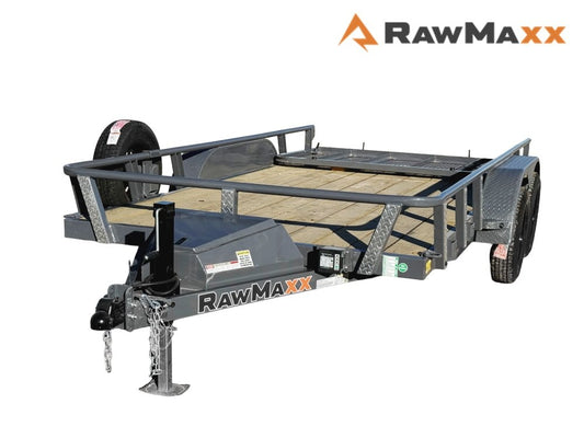 14' UTX Bumper Pull Utility (2) 3.5k Axles, 4' Mesh Flip Ramp - Utility & SXS - Stryker Dealership Group