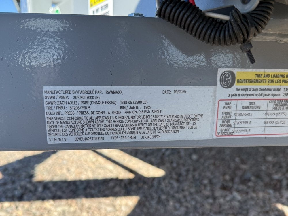 14' UTX Bumper Pull Utility (2) 3.5k Axles, 4' Mesh Flip Ramp - Utility & SXS - Stryker Dealership Group