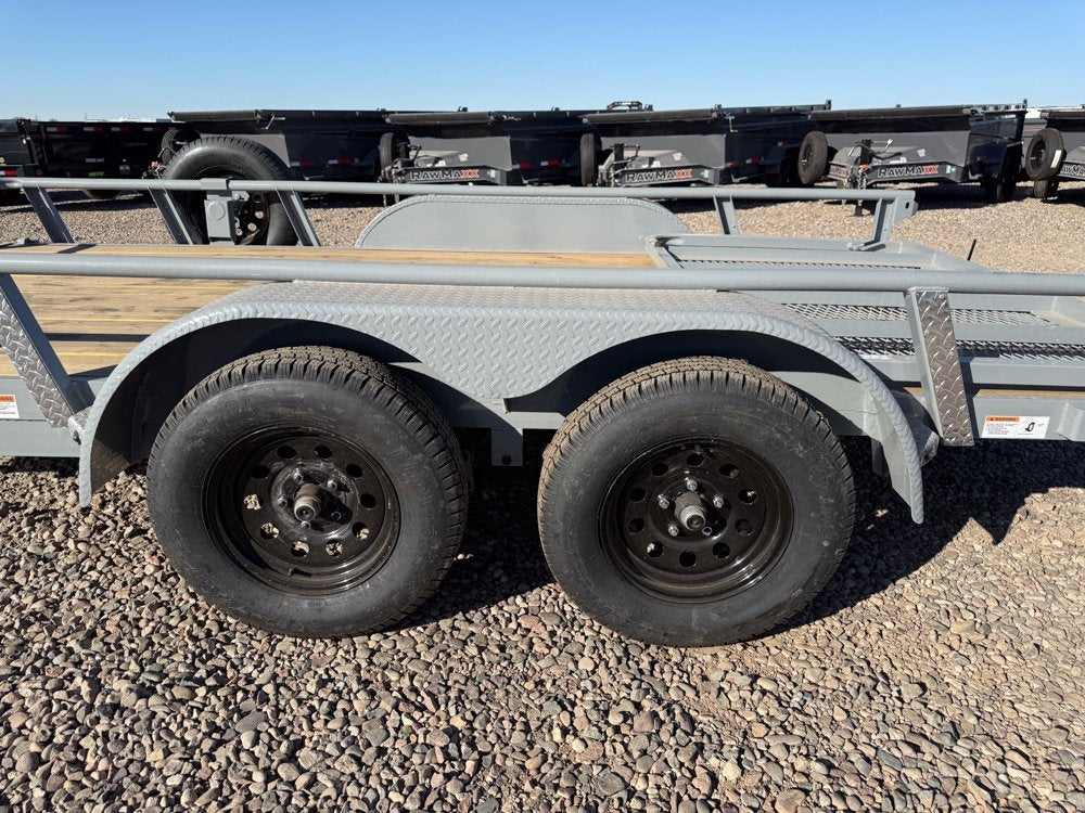14' UTX Bumper Pull Utility (2) 3.5k Axles, 4' Mesh Flip Ramp - Utility & SXS - Stryker Dealership Group