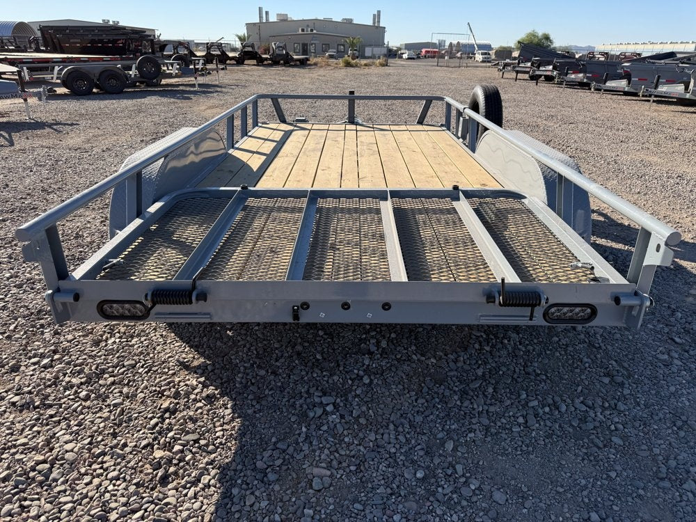 14' UTX Bumper Pull Utility (2) 3.5k Axles, 4' Mesh Flip Ramp - Utility & SXS - Stryker Dealership Group