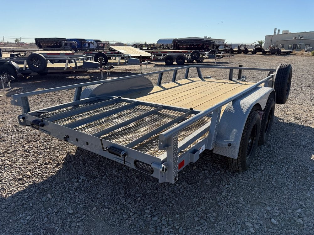 14' UTX Bumper Pull Utility (2) 3.5k Axles, 4' Mesh Flip Ramp - Utility & SXS - Stryker Dealership Group