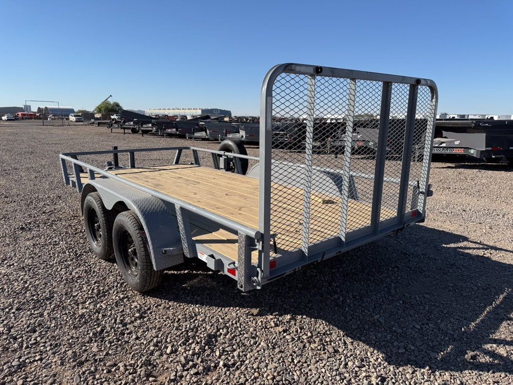 14' UTX Bumper Pull Utility (2) 3.5k Axles, 4' Mesh Flip Ramp - Utility & SXS - Stryker Dealership Group