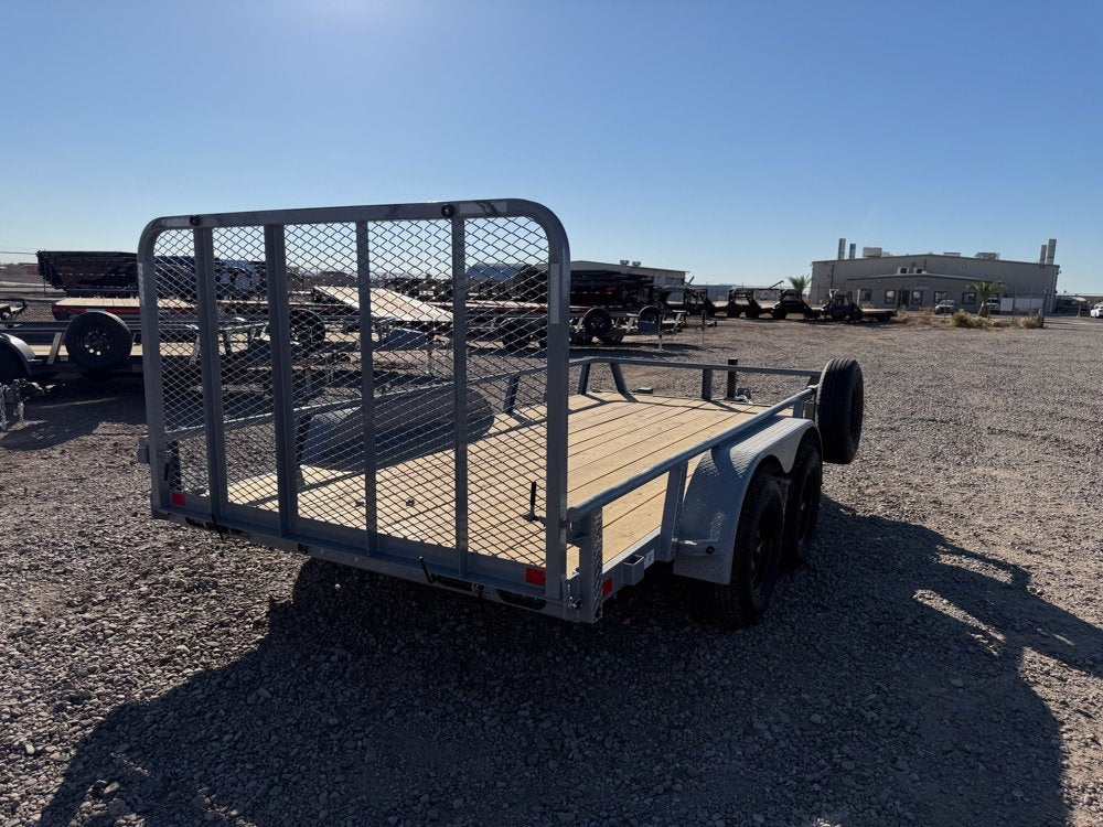 14' UTX Bumper Pull Utility (2) 3.5k Axles, 4' Mesh Flip Ramp - Utility & SXS - Stryker Dealership Group