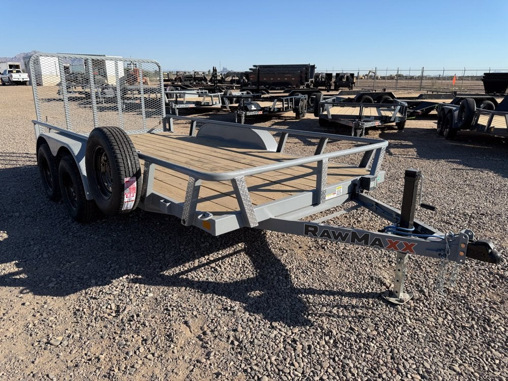 14' UTX Bumper Pull Utility (2) 3.5k Axles, 4' Mesh Flip Ramp - Utility & SXS - Stryker Dealership Group