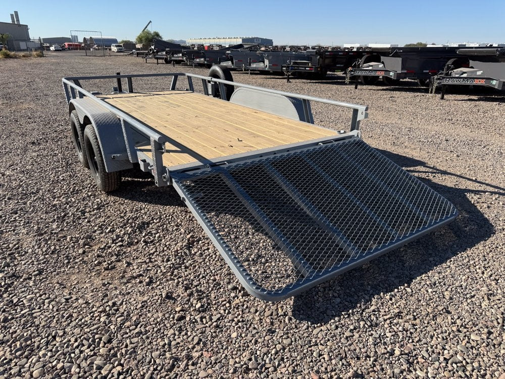 14' UTX Bumper Pull Utility (2) 3.5k Axles, 4' Mesh Flip Ramp - Utility & SXS - Stryker Dealership Group