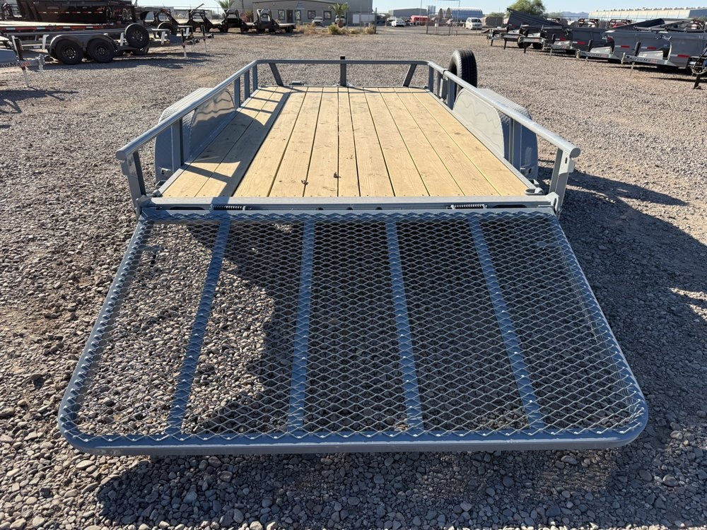14' UTX Bumper Pull Utility (2) 3.5k Axles, 4' Mesh Flip Ramp - Utility & SXS - Stryker Dealership Group