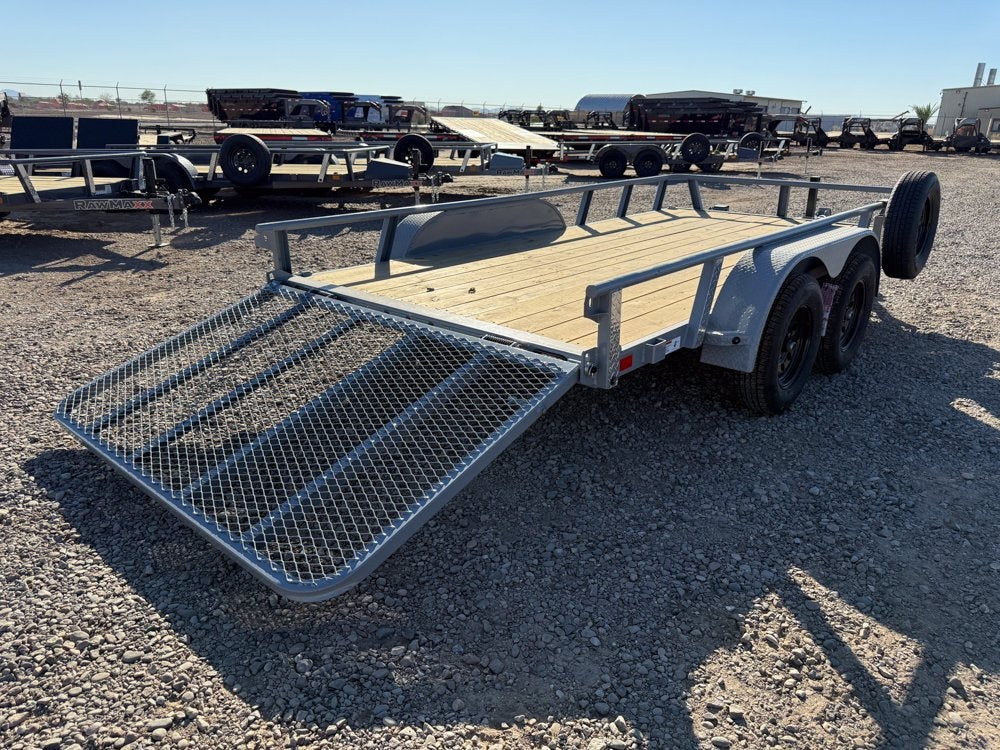 14' UTX Bumper Pull Utility (2) 3.5k Axles, 4' Mesh Flip Ramp - Utility & SXS - Stryker Dealership Group