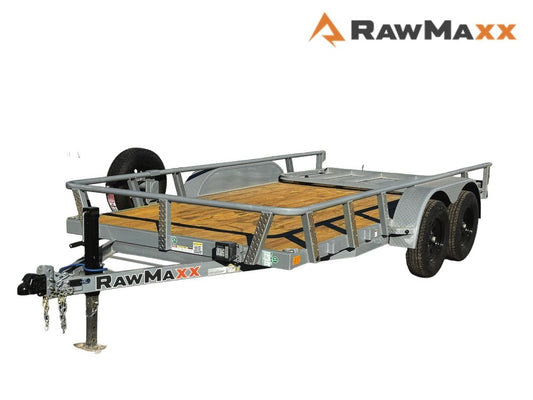 14' UTX Bumper Pull Utility (2) 3.5k Axles, 4' Mesh Flip Ramp - Utility & SXS - Stryker Dealership Group