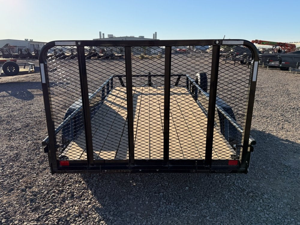 14' UTX Bumper Pull Utility (2) 3.5k Axles, 4' Mesh Flip Ramp, 77" Wide - Utility & SXS - Stryker Dealership Group