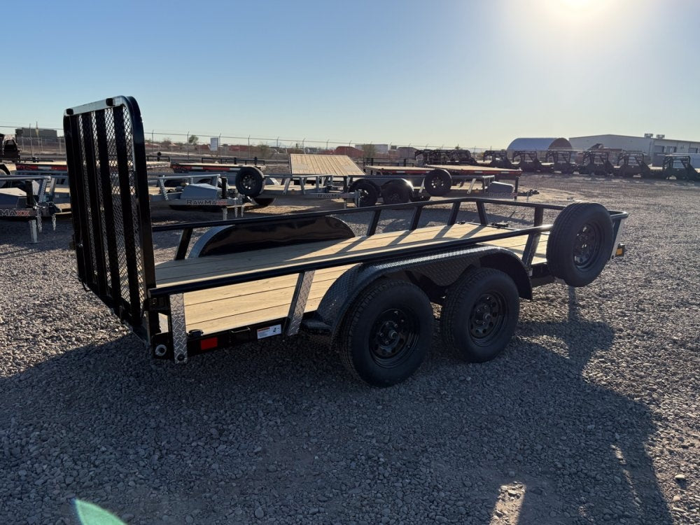 14' UTX Bumper Pull Utility (2) 3.5k Axles, 4' Mesh Flip Ramp, 77" Wide - Utility & SXS - Stryker Dealership Group