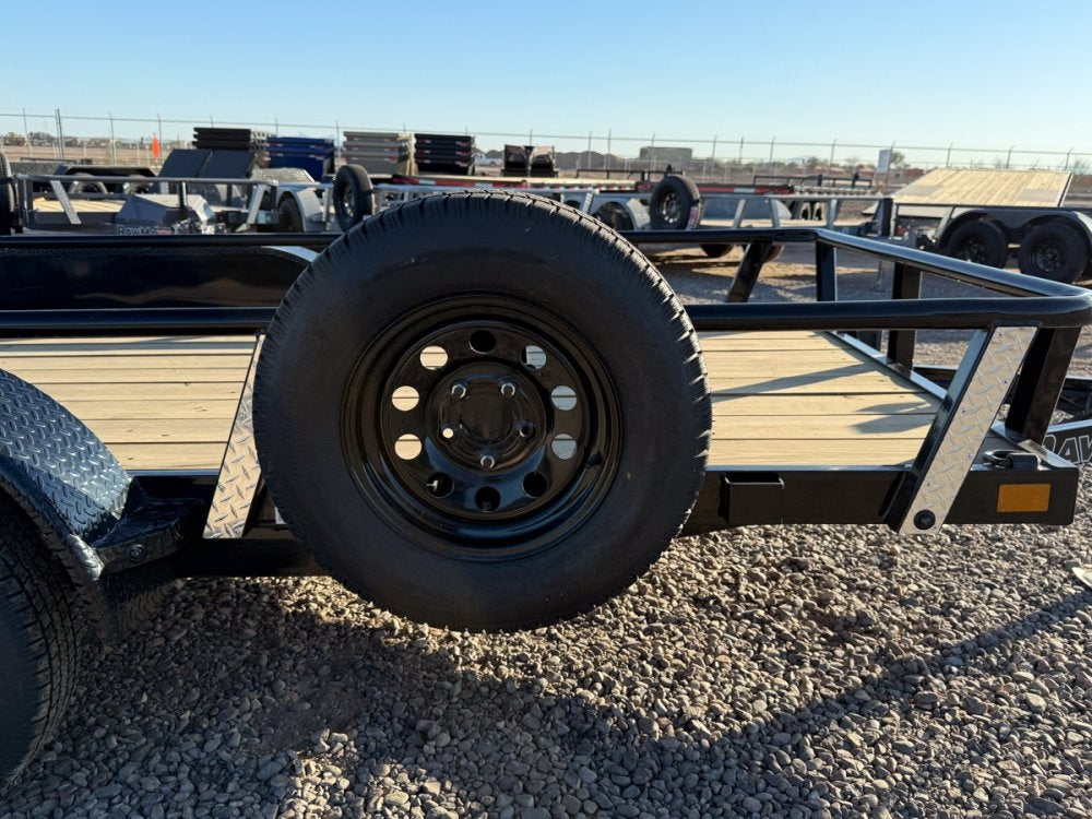 14' UTX Bumper Pull Utility (2) 3.5k Axles, 4' Mesh Flip Ramp, 77" Wide - Utility & SXS - Stryker Dealership Group