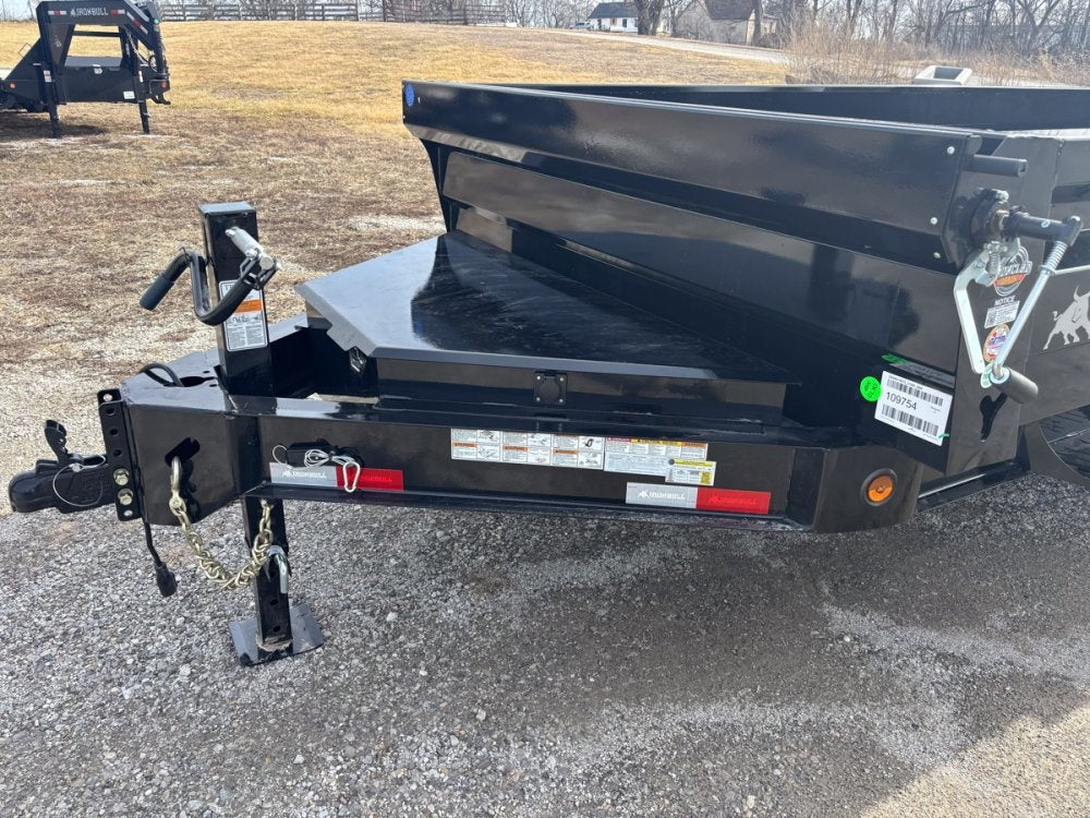 14' x 83" Iron Bull DWB Bumper Pull Dump Trailer 24" Side Walls - (2) 7,000 lb Axles - Bumper Pull Dump - Dump Trailers - Stryker Dealership Group
