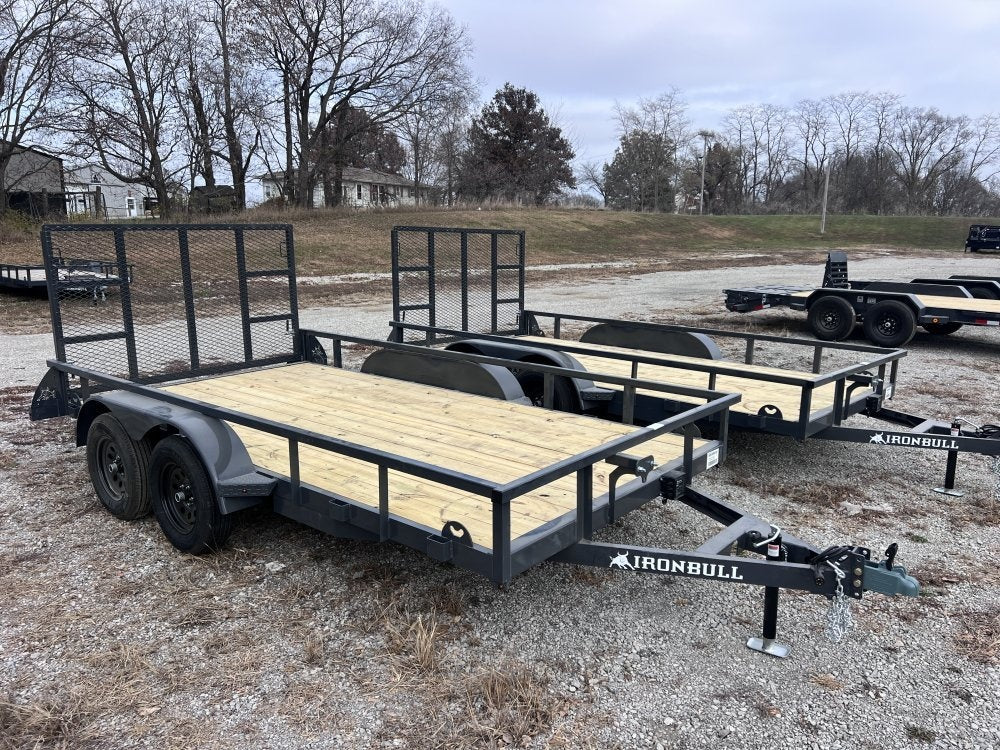 14' x 83" Iron Bull UTB Bumper Pull Utility Trailer - (2) 3,500 lb Axles - Utility & SXS - Stryker Dealership Group