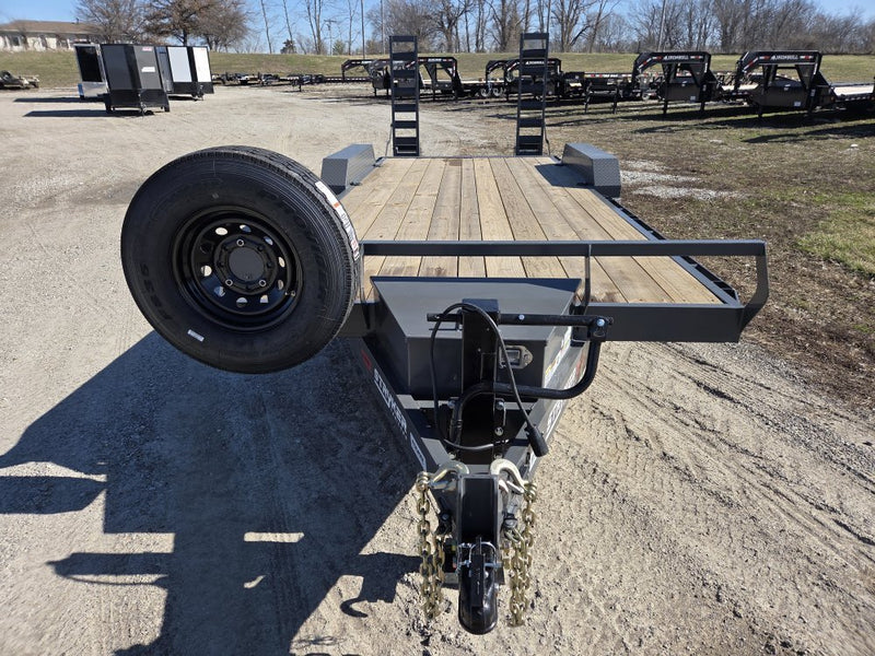 20' Stryker SET Bumper Pull Equipment Trailer Stand Up Ramps - (2) 7K Axles 003549