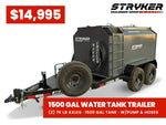 1500 Gallon Water Tank Trailer with Pump and Hose 614 - Stryker Dealership Group