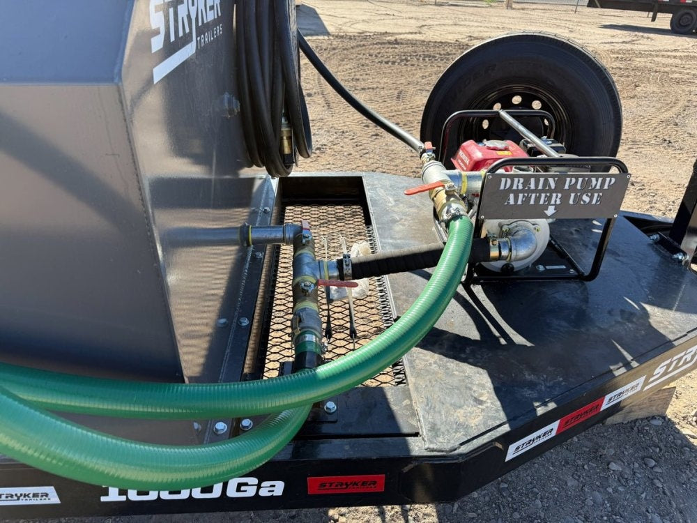 1500 Gallon Water Tank Trailer with Pump and Hose - Water Tank Trailer - Stryker Dealership Group