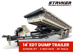 14' Stryker EDT Bumper Pull Dump Trailer 20" Side Walls - (2) 7k Axles 004053