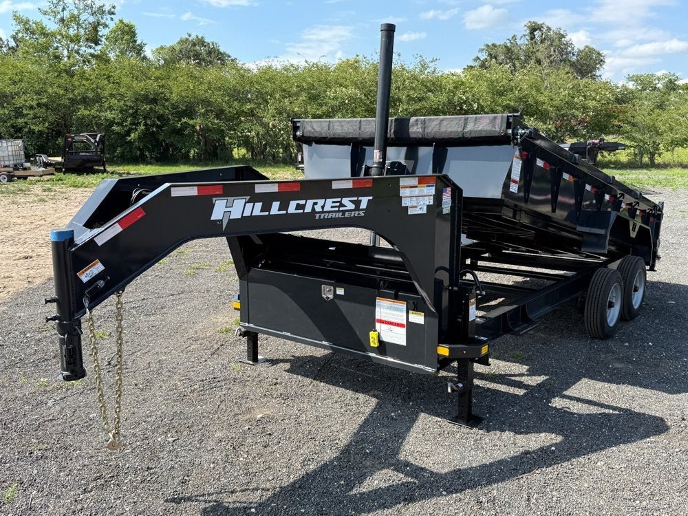 16' Dump Trailer GN 24" Side Walls - Telescopic Lift - 8k Axles 900 - Stryker Dealership Group