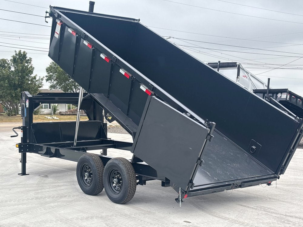16' Dump Trailer GN 40" Side Walls - Telescopic Lift - 7k Axles 000238 - Stryker Dealership Group