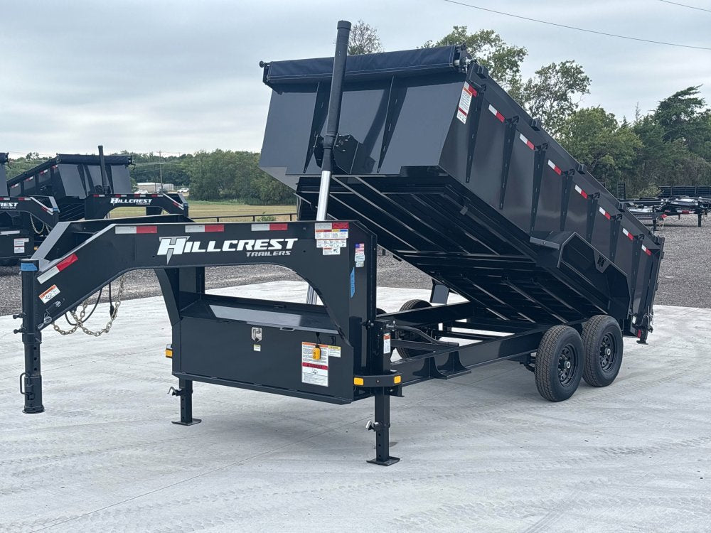 16' Dump Trailer GN 40" Side Walls - Telescopic Lift - 7k Axles 000238 - Stryker Dealership Group