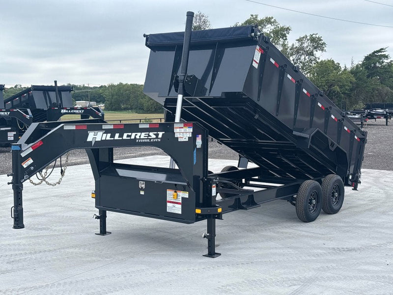 16' Dump Trailer GN 40" Side Walls - Telescopic Lift - 7k Axles 000238 - Stryker Dealership Group