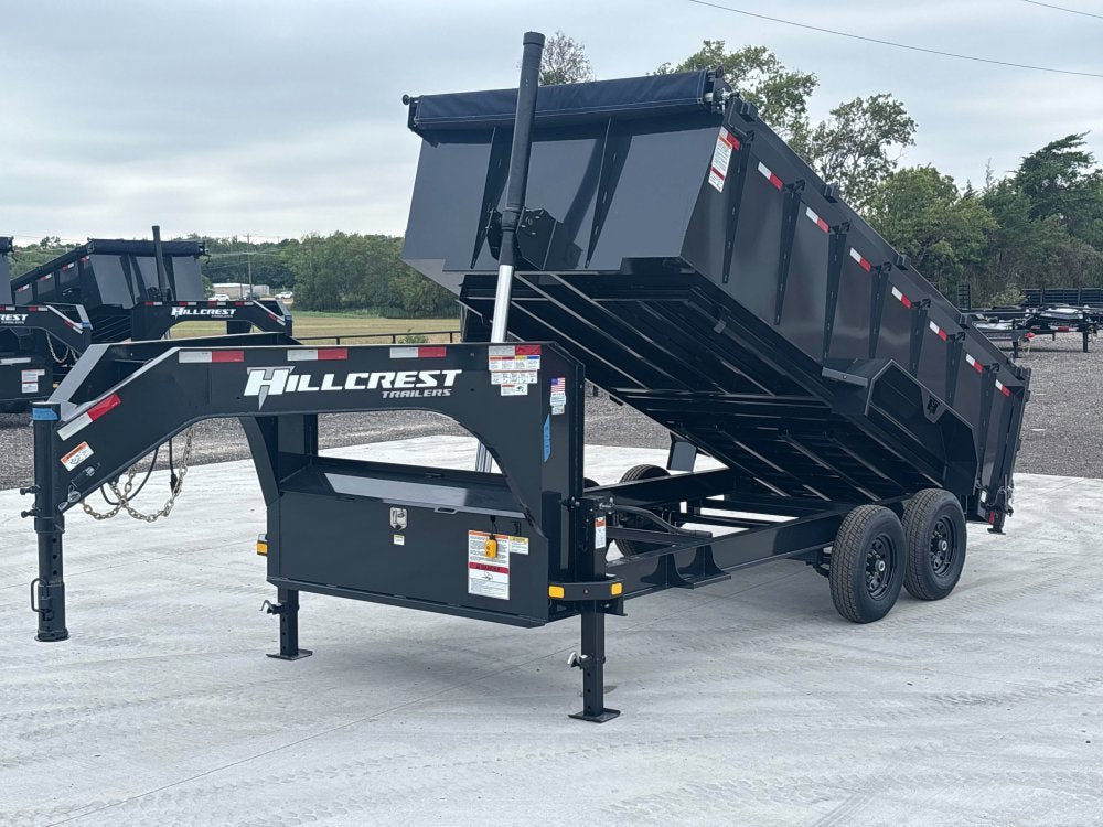16' Dump Trailer GN 40" Side Walls - Telescopic Lift - 7k Axles 238 - Stryker Dealership Group