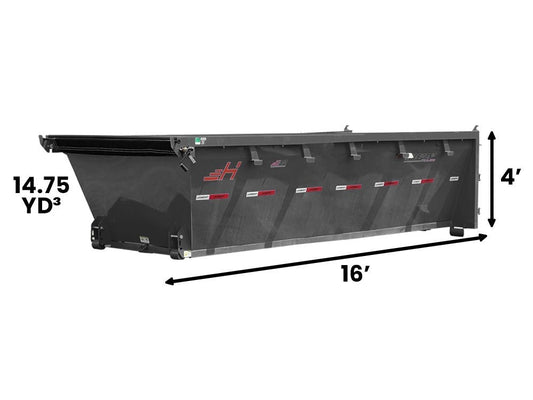 16' EDZ Roll Off Bin 4' Wall + Tarp 006035 - Stryker Dealership Group